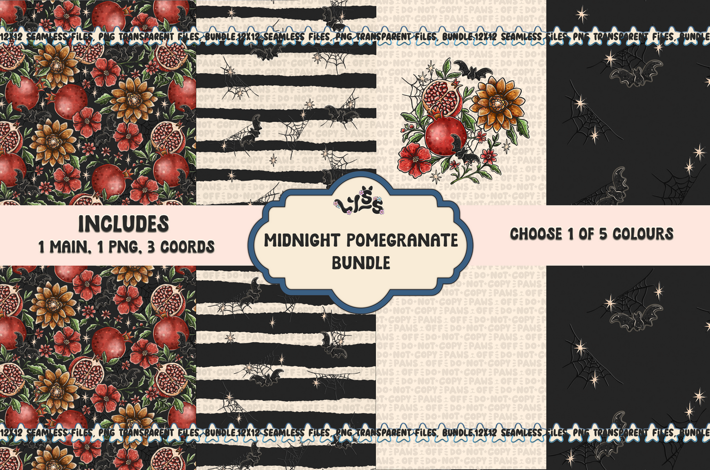 2025 - Lyss Doodles - Bundles - Midnight Pomegranate - 25LD047