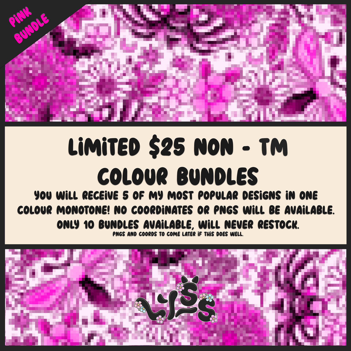 2025 - Lyss Doodles - Seamless - Monotone Bundles - Non TM