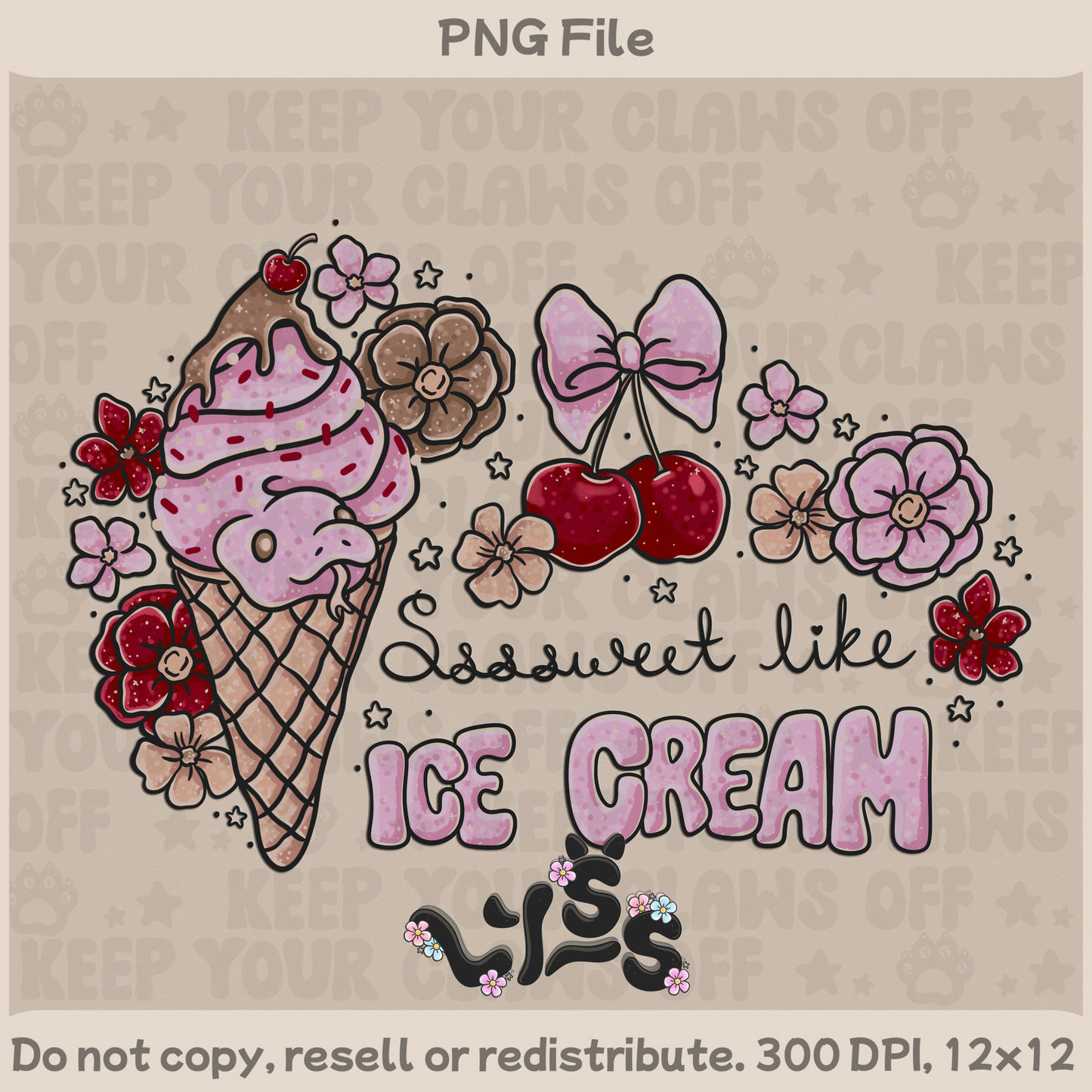2025 - Lyss Doodles - PNG Files - Sweet Cherry Scales - 25LD045