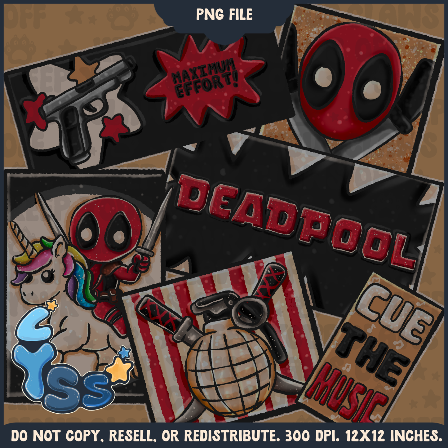 2024 - Lyss Doodles - PNG Files - Superhero Collection - Funny Guy - 24LD088