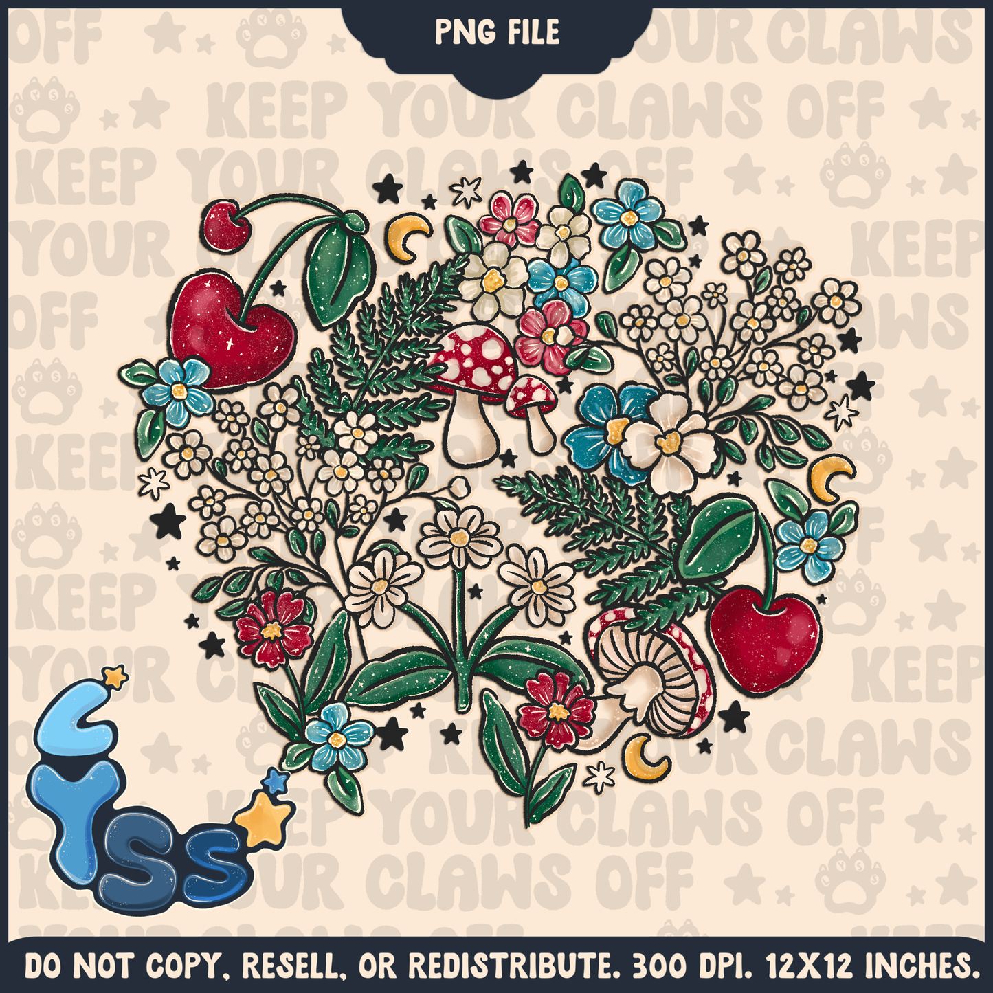 2024 - Lyss Doodles - PNG Files - Cherry Blooms - 24LD083