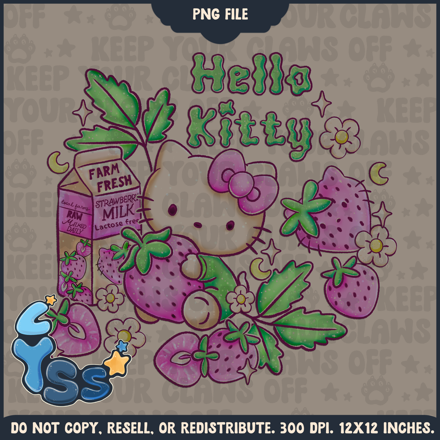 2025 - Lyss Doodles - PNG Files - Colour Collab - Strawberry Milk HK - 25LD004