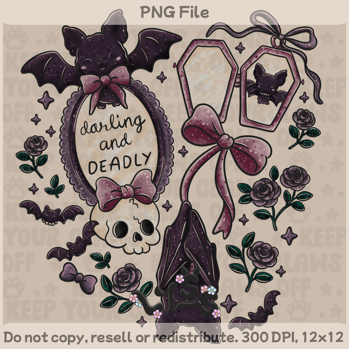2025 - Lyss Doodles - PNG Files - Sweet & Noturnal- 25LD051