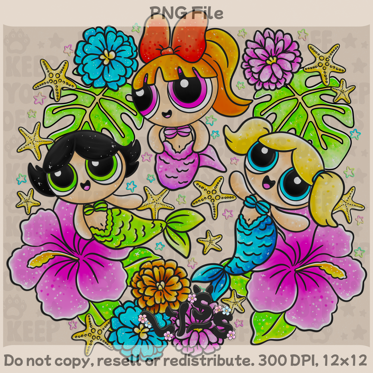 2025 - Lyss Doodles - PNG Files - PPG Summer - 25LD037