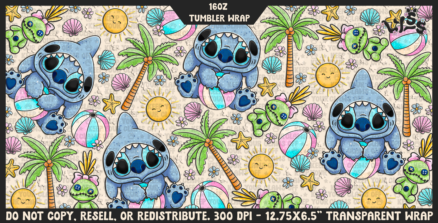 2025 - Lyss Doodles - Tumbler Wrap Files - Summer Monster - 25LD022