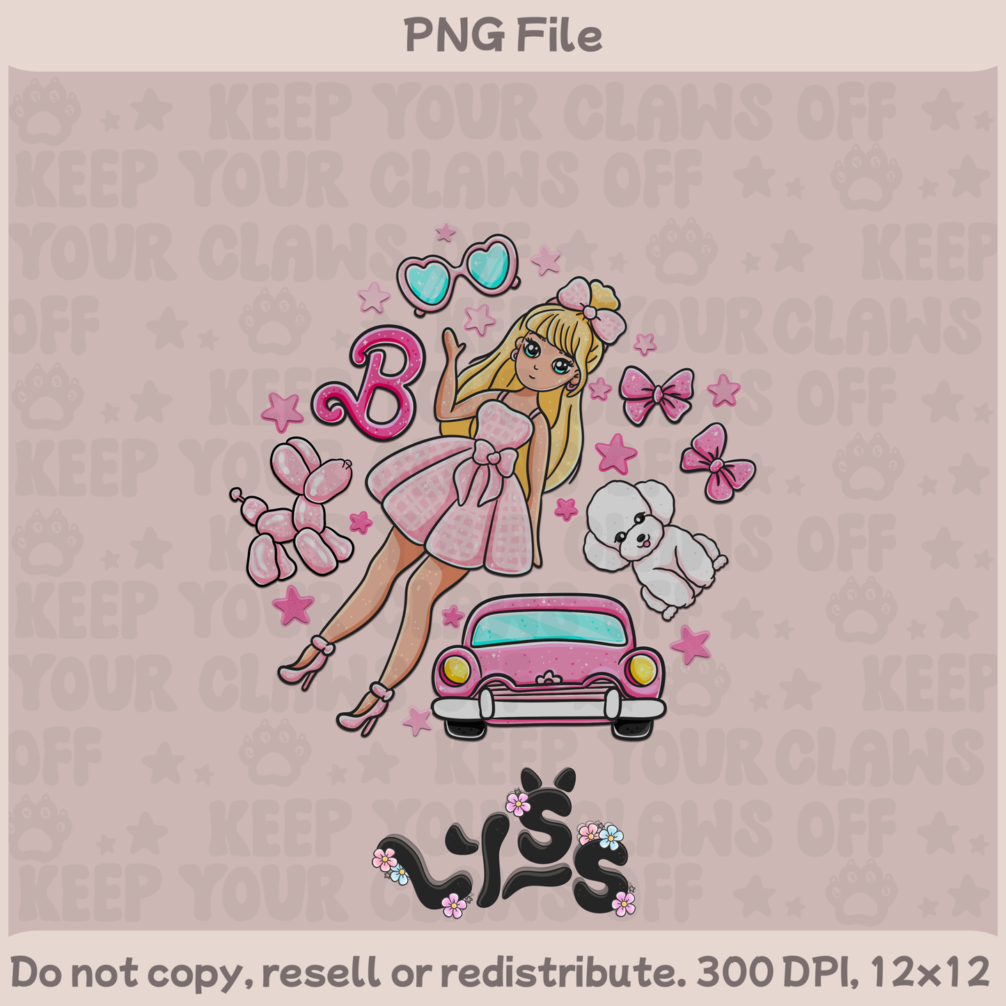 2025 - Lyss Doodles - PNG Files - Malibu Bookstore - 25LD021