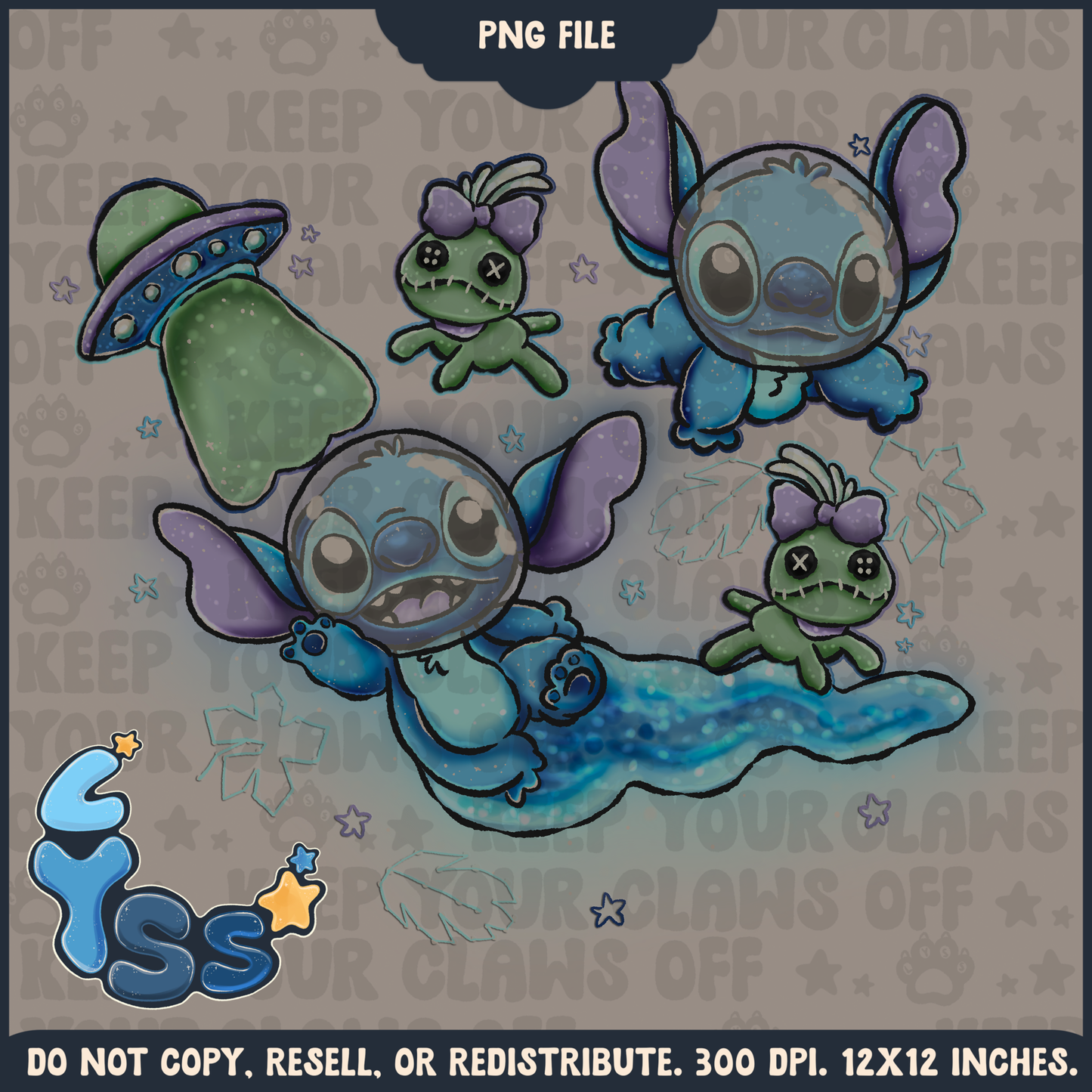 2025 - Lyss Doodles - PNG Files - Colour Collab - Monster - 25LD001