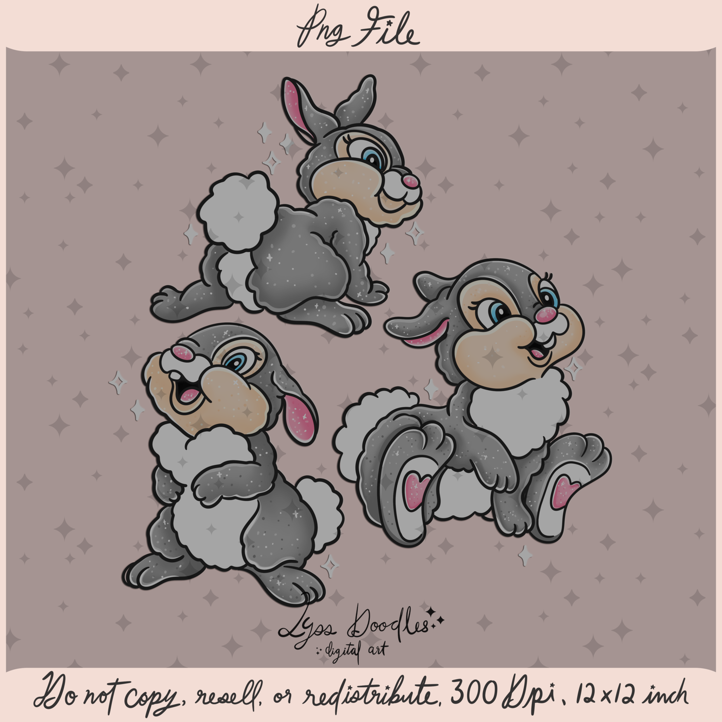 2025 - Lyss Doodles - PNG Files - Springtime Hopper - 25LD015