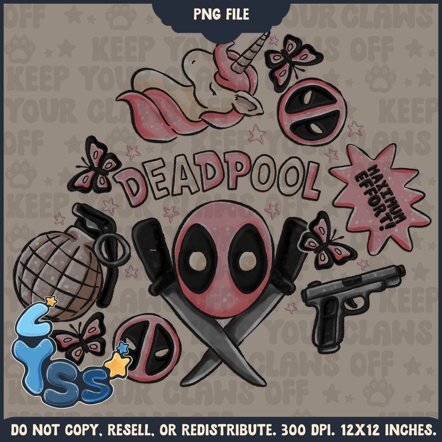 2024 - Lyss Doodles - PNG Files - Superhero Collection - Girl Funny Guy - 24LD089