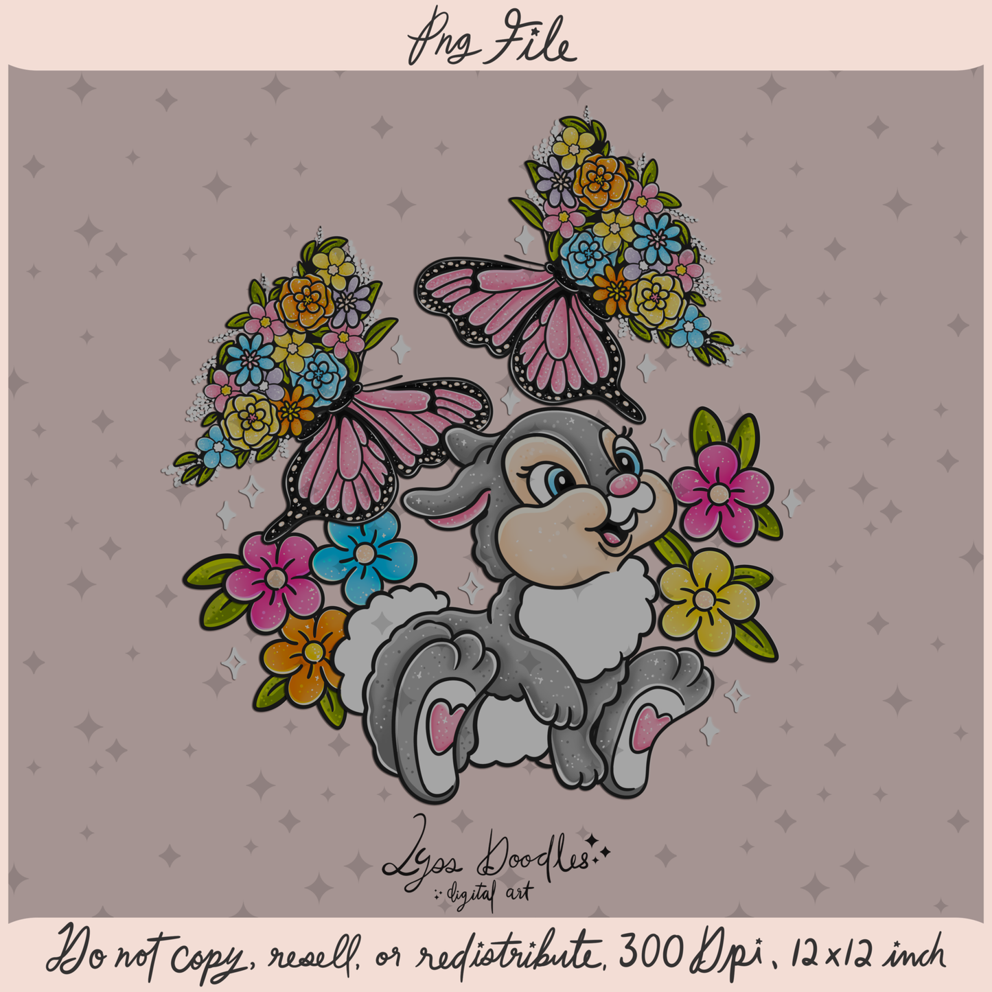 2025 - Lyss Doodles - PNG Files - Springtime Hopper - 25LD015