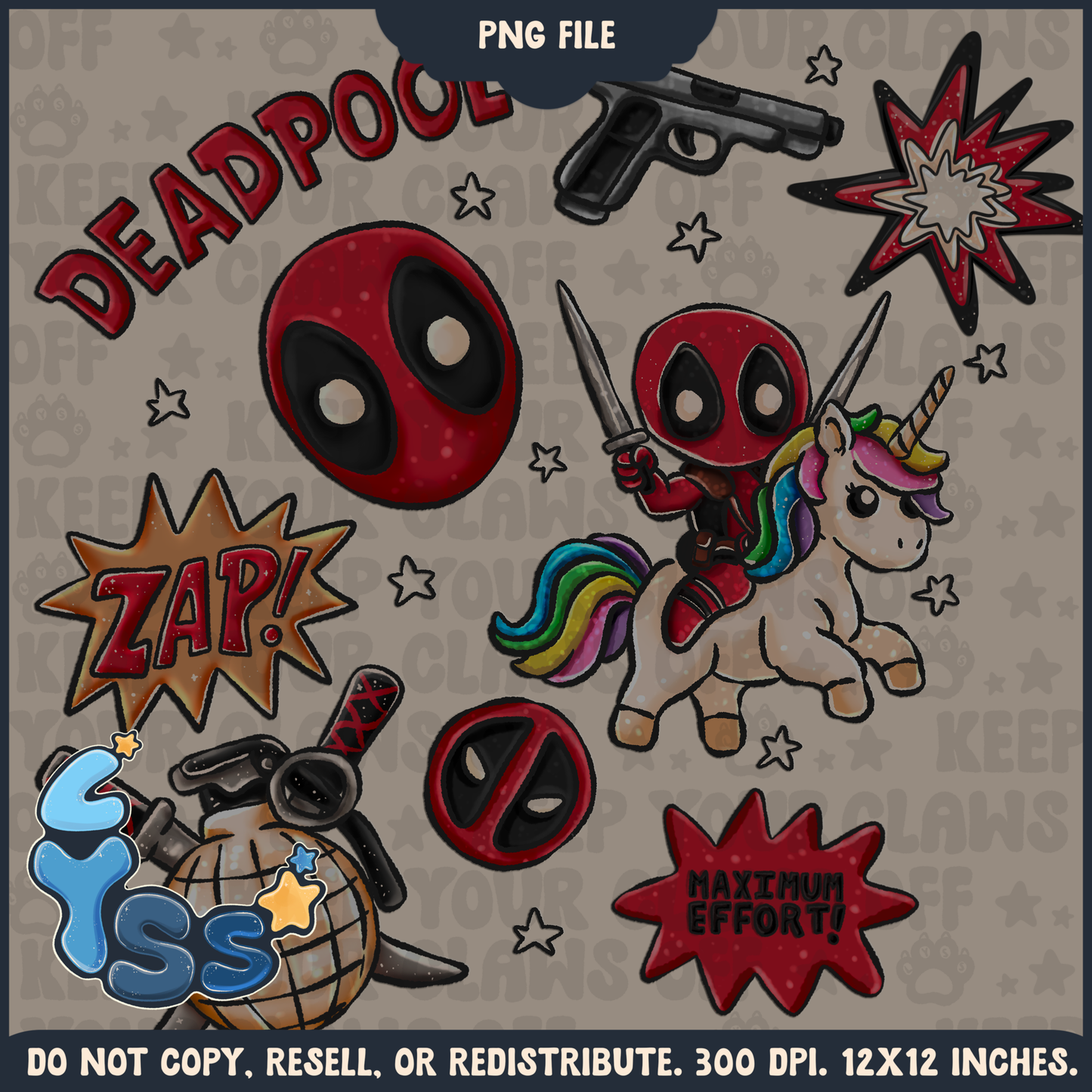 2024 - Lyss Doodles - PNG Files - Superhero Collection - Funny Guy - 24LD088