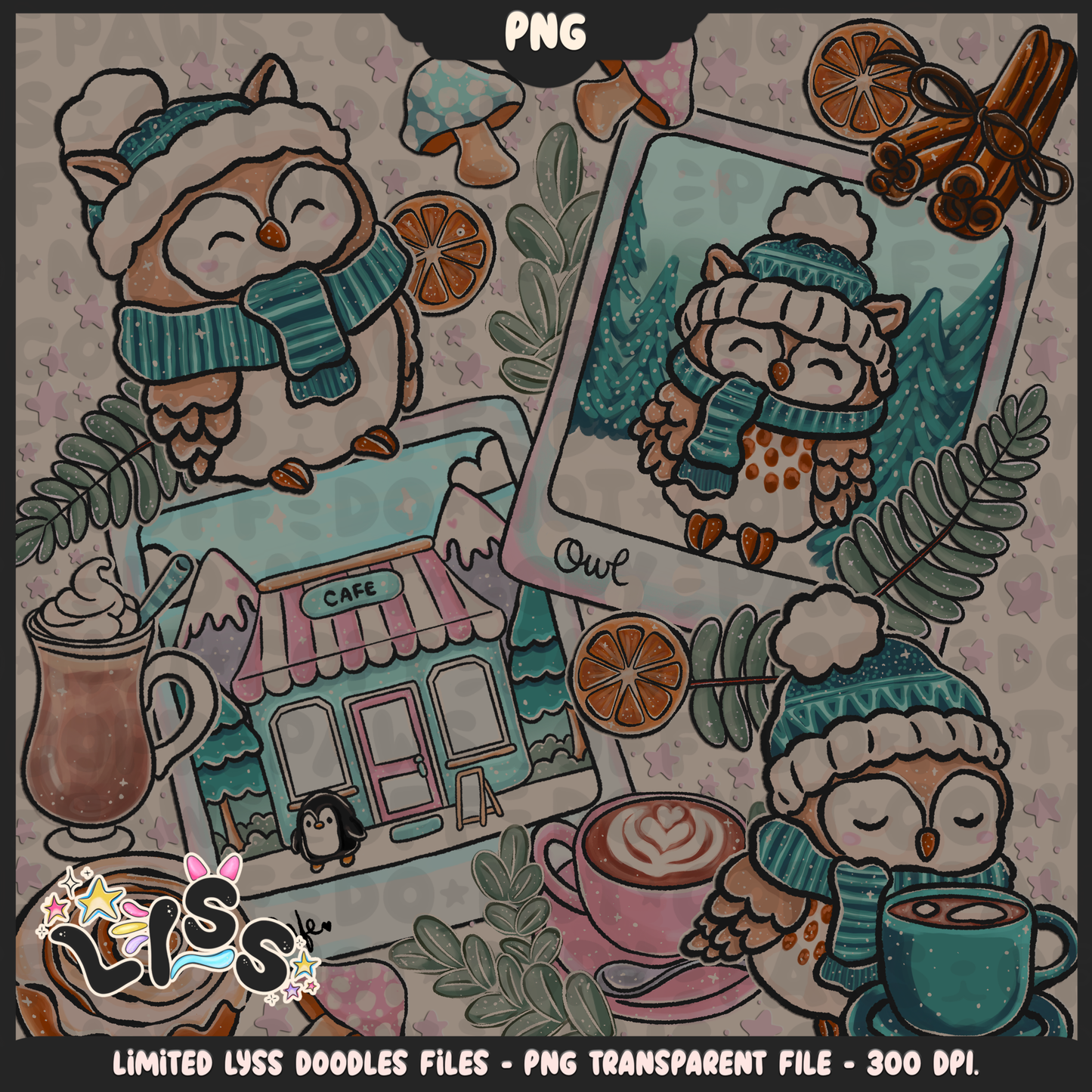 2024 - Lyss Doodles - PNG Files - Enchanted Cafe - 24LD081