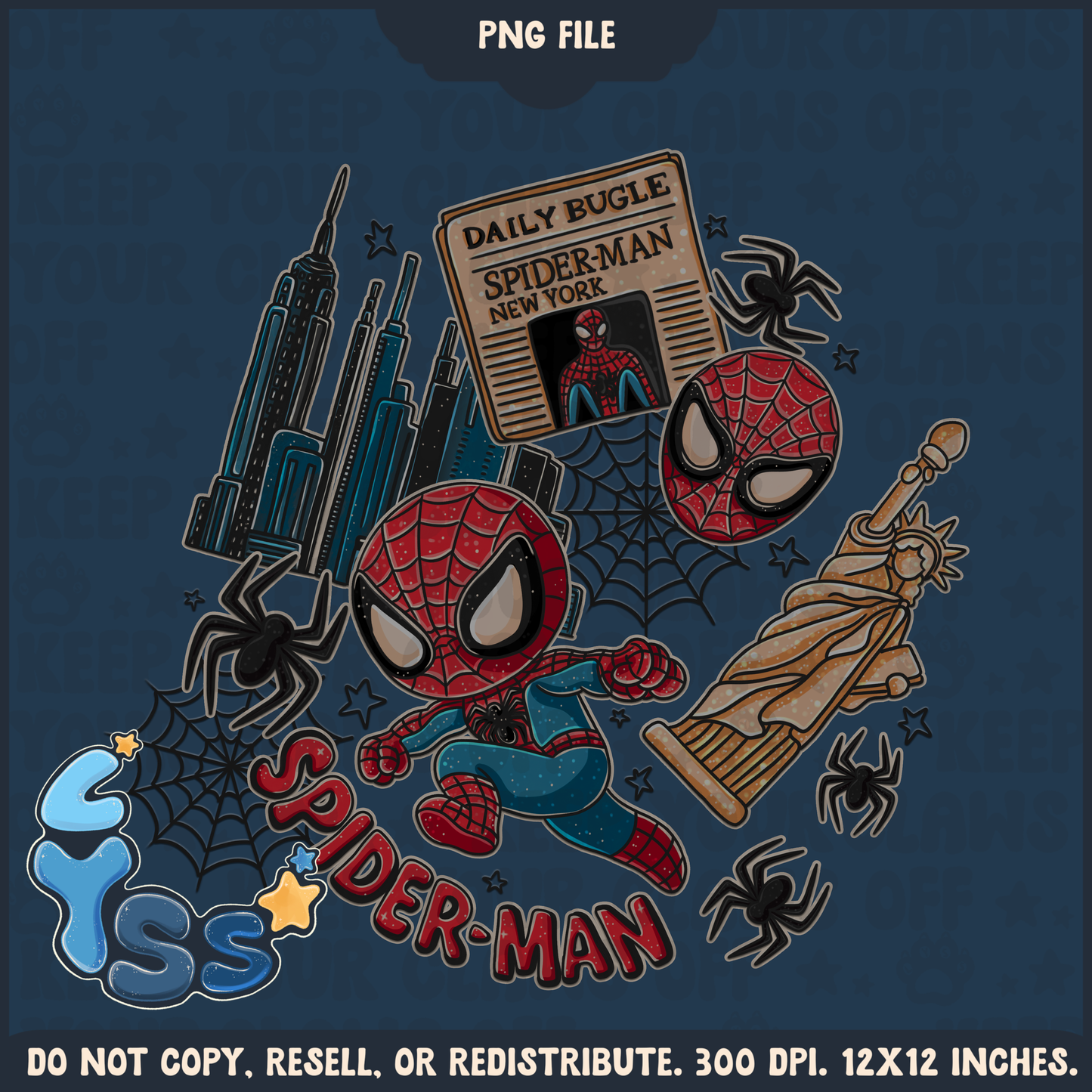 2024 - Lyss Doodles - PNG Files - Superhero Collection - Webber - 24LD086