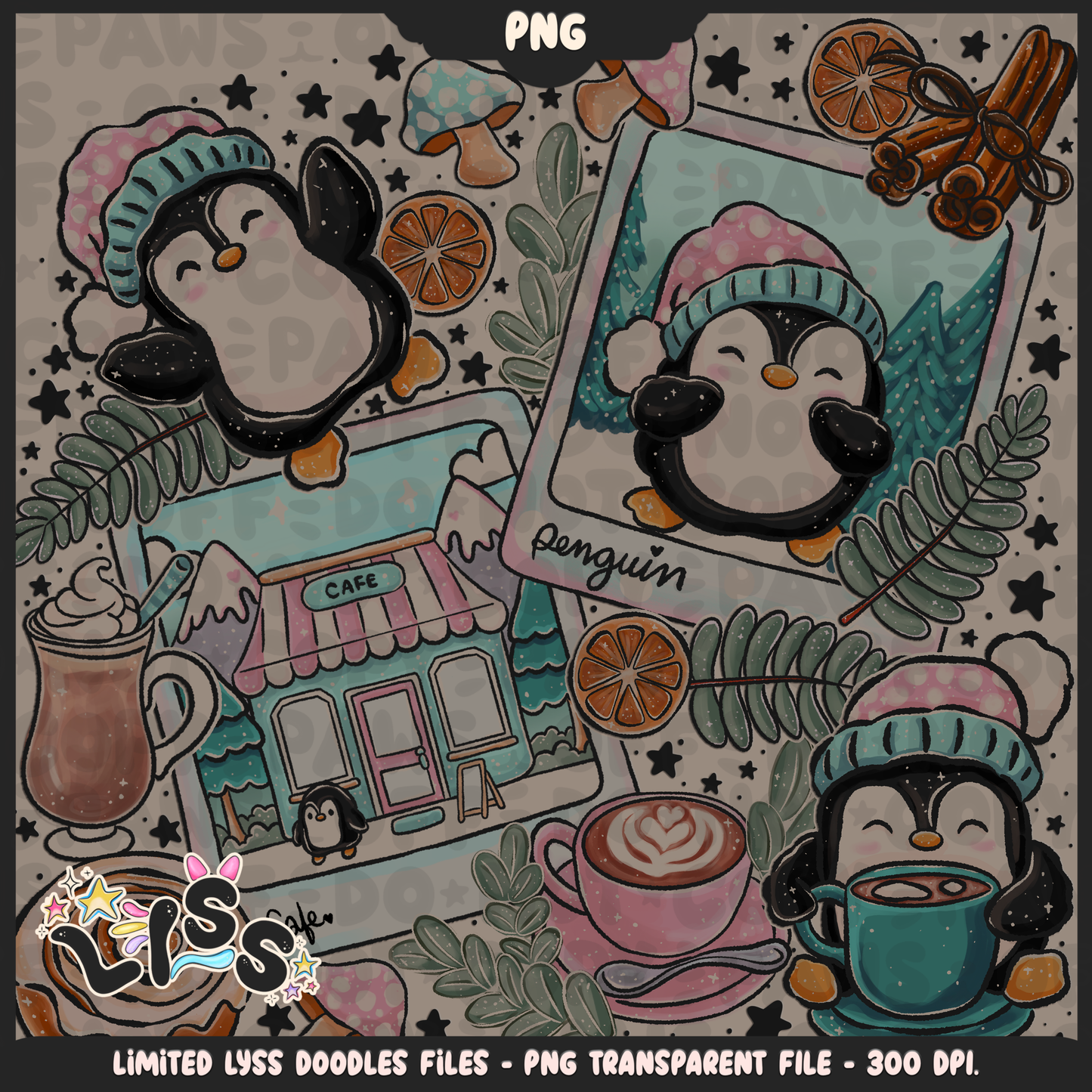 2024 - Lyss Doodles - PNG Files - Enchanted Cafe - 24LD081