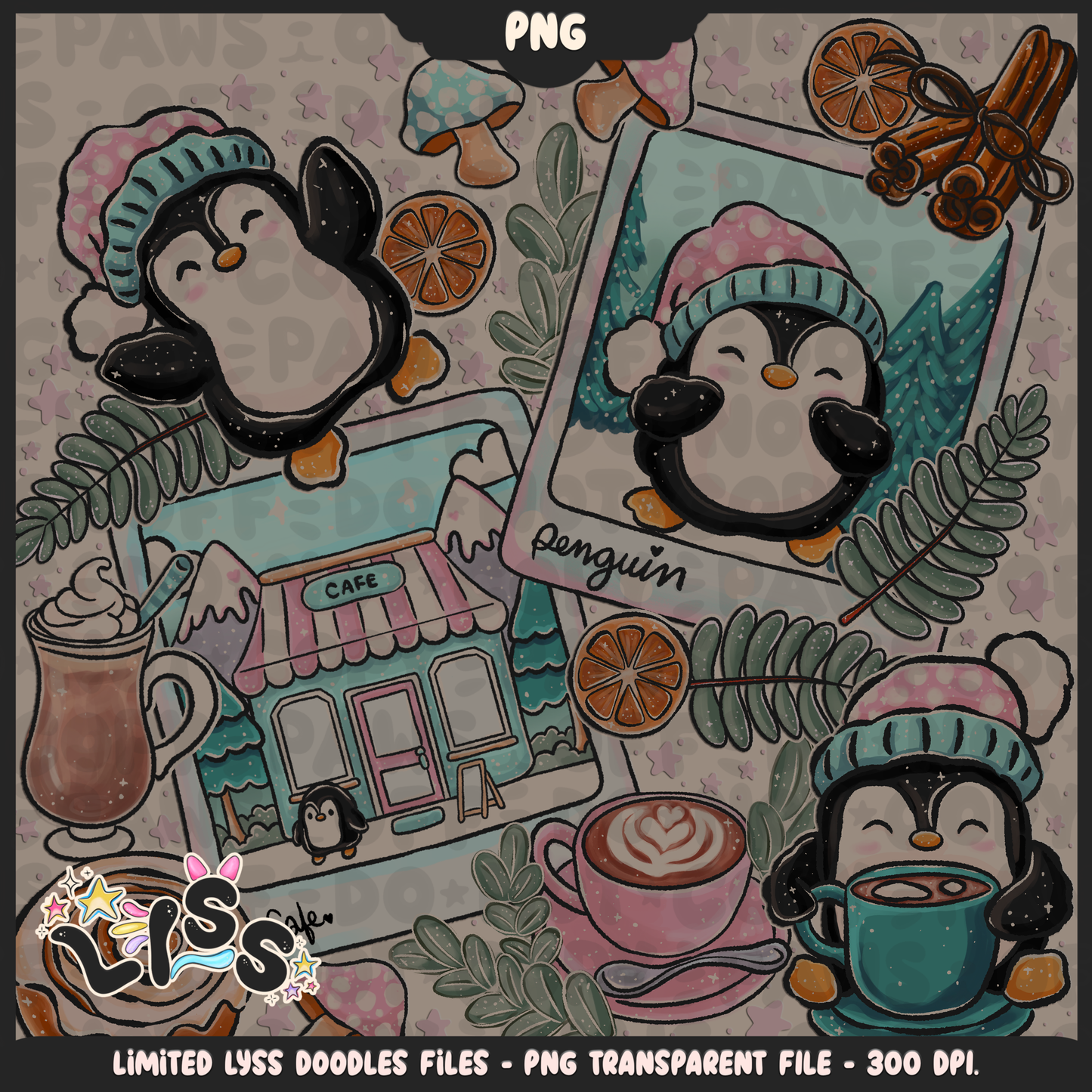 2024 - Lyss Doodles - PNG Files - Enchanted Cafe - 24LD081