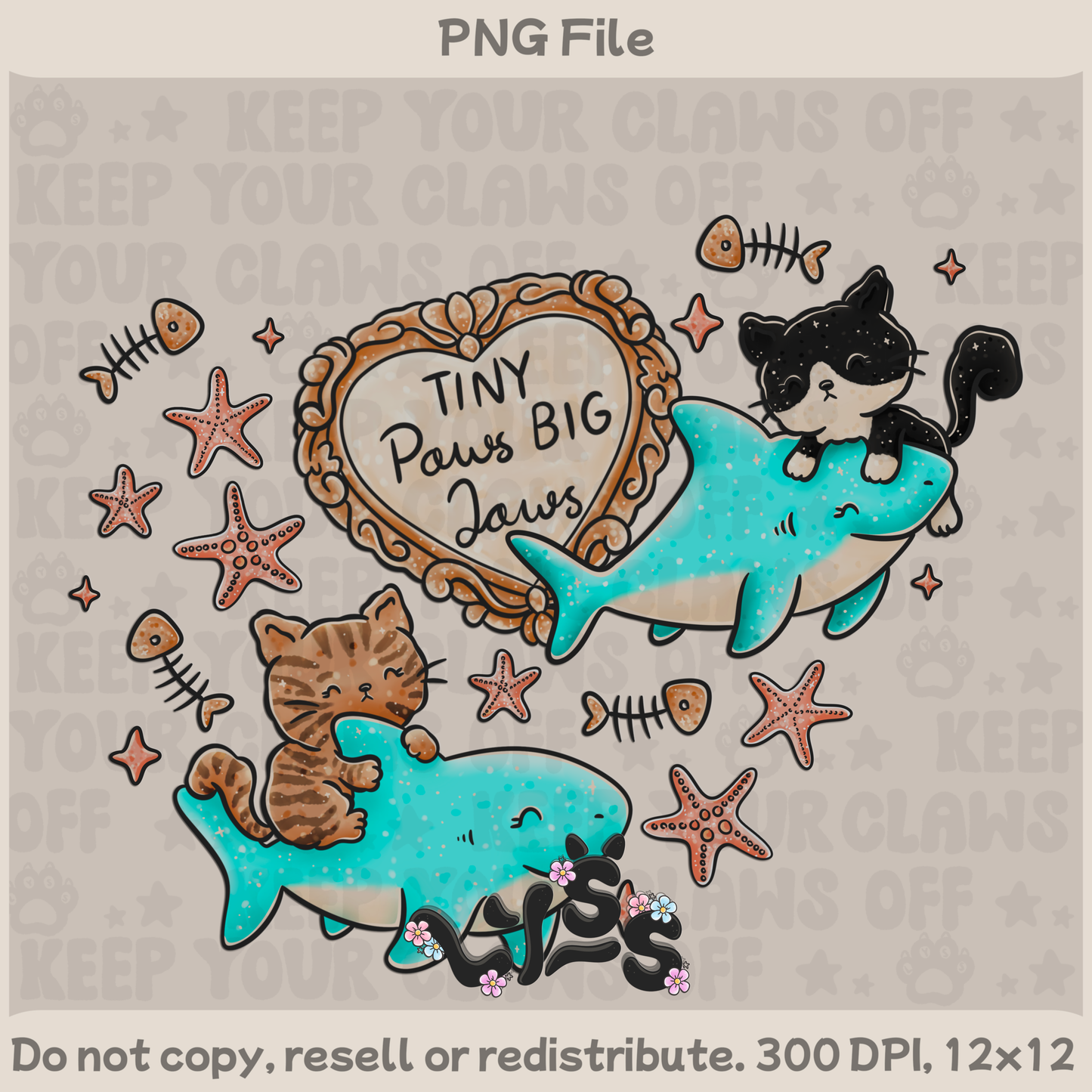 2025 - Lyss Doodles - PNG Files - Jaws & Paws - 25LD050