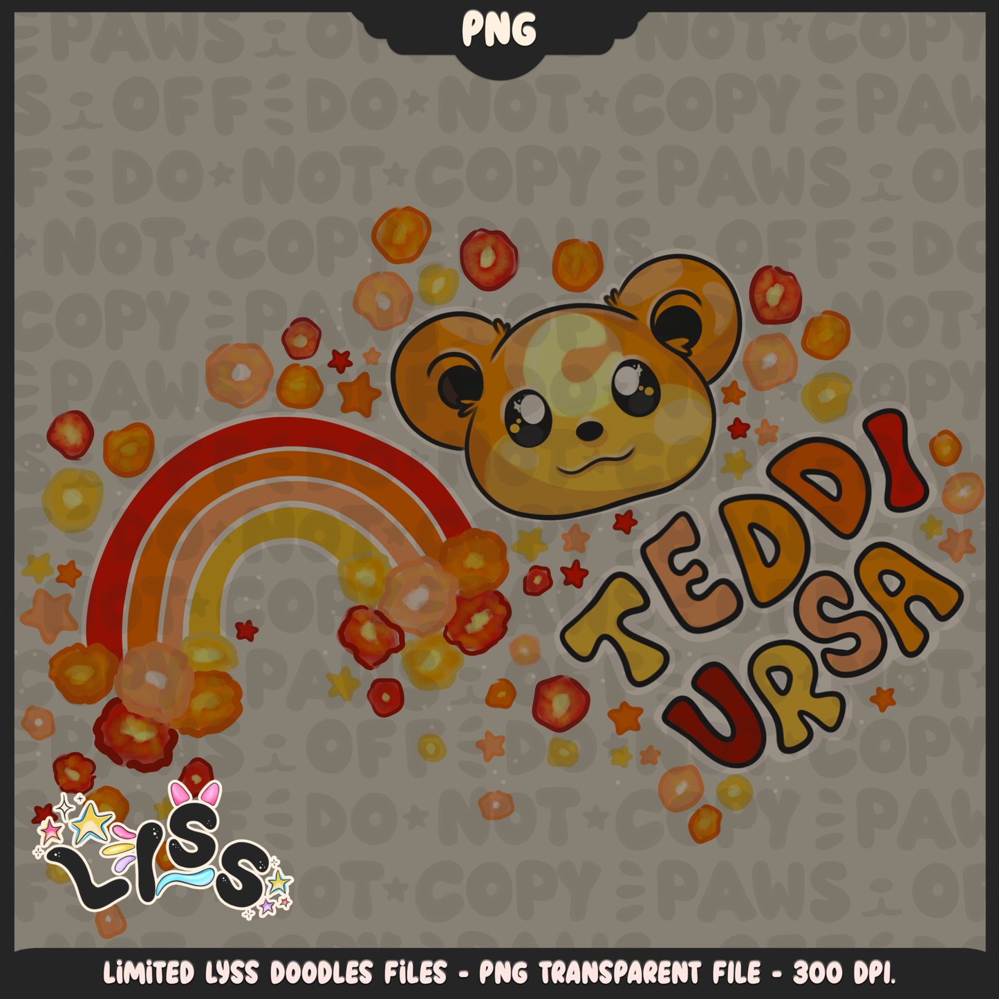 2023 - Lyss Doodles -  PNG - Poke Collab - Teddi - 23LD024