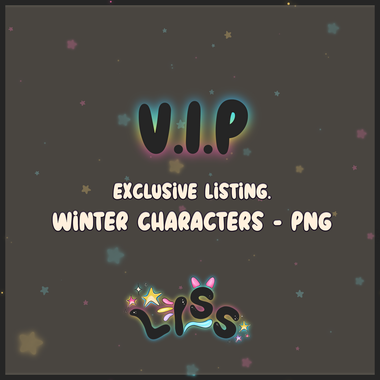 2023 - Lyss Doodles -  PNG Files - Winter Characters - 23LD008