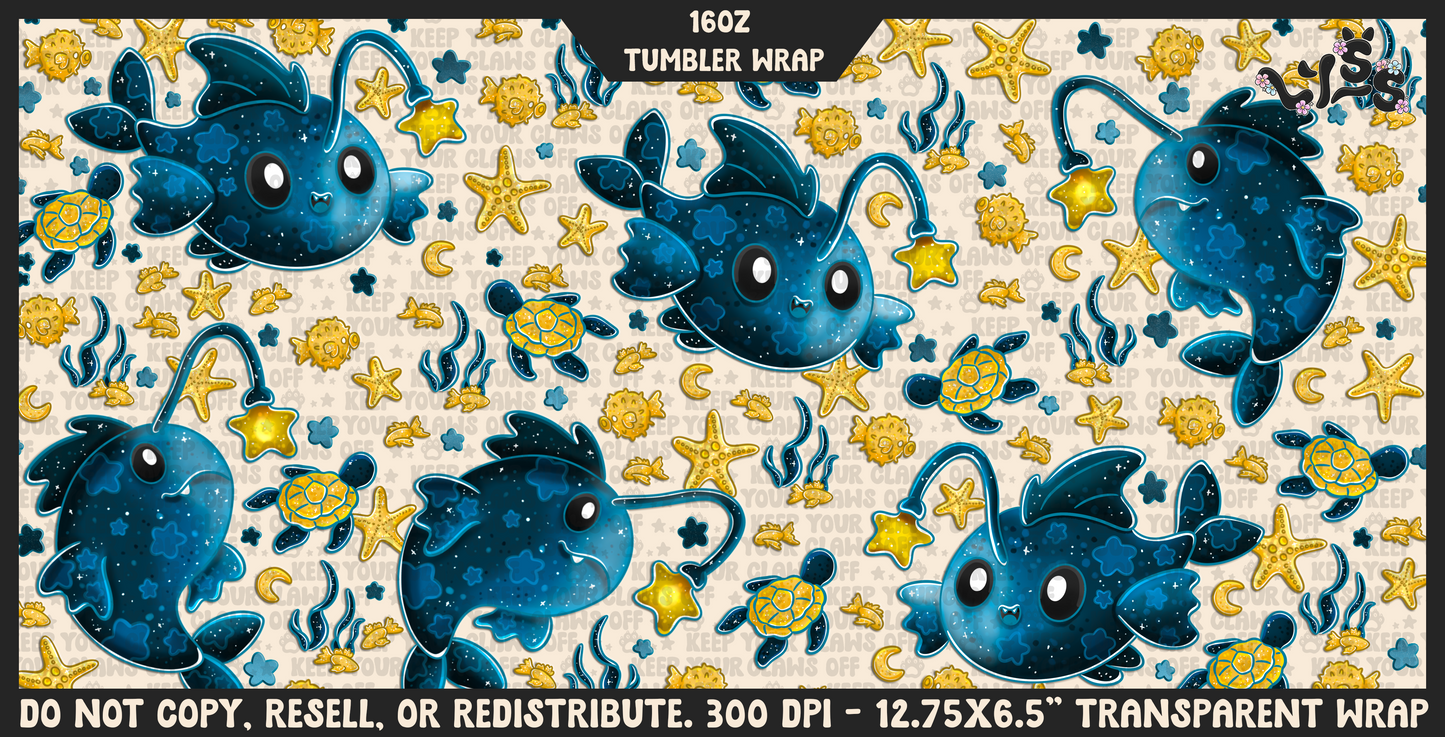 2025 - Lyss Doodles -  Tumbler Wrap Files - Twilight Tide - 25LD029