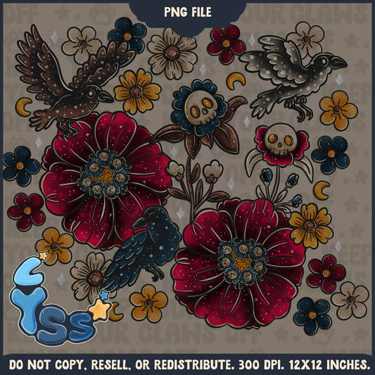 2025 - Lyss Doodles -  PNG Files - Vampire's Garden - 25LD010