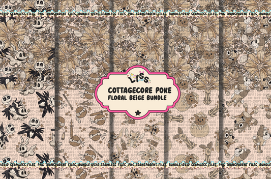 2024 - Lyss Doodles - Seamless - BUNDLES - Beige Collection - 24LD014