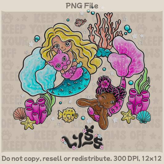 2025 - Lyss Doodles -  PNG Files - Mermaid Reef - 25LD044
