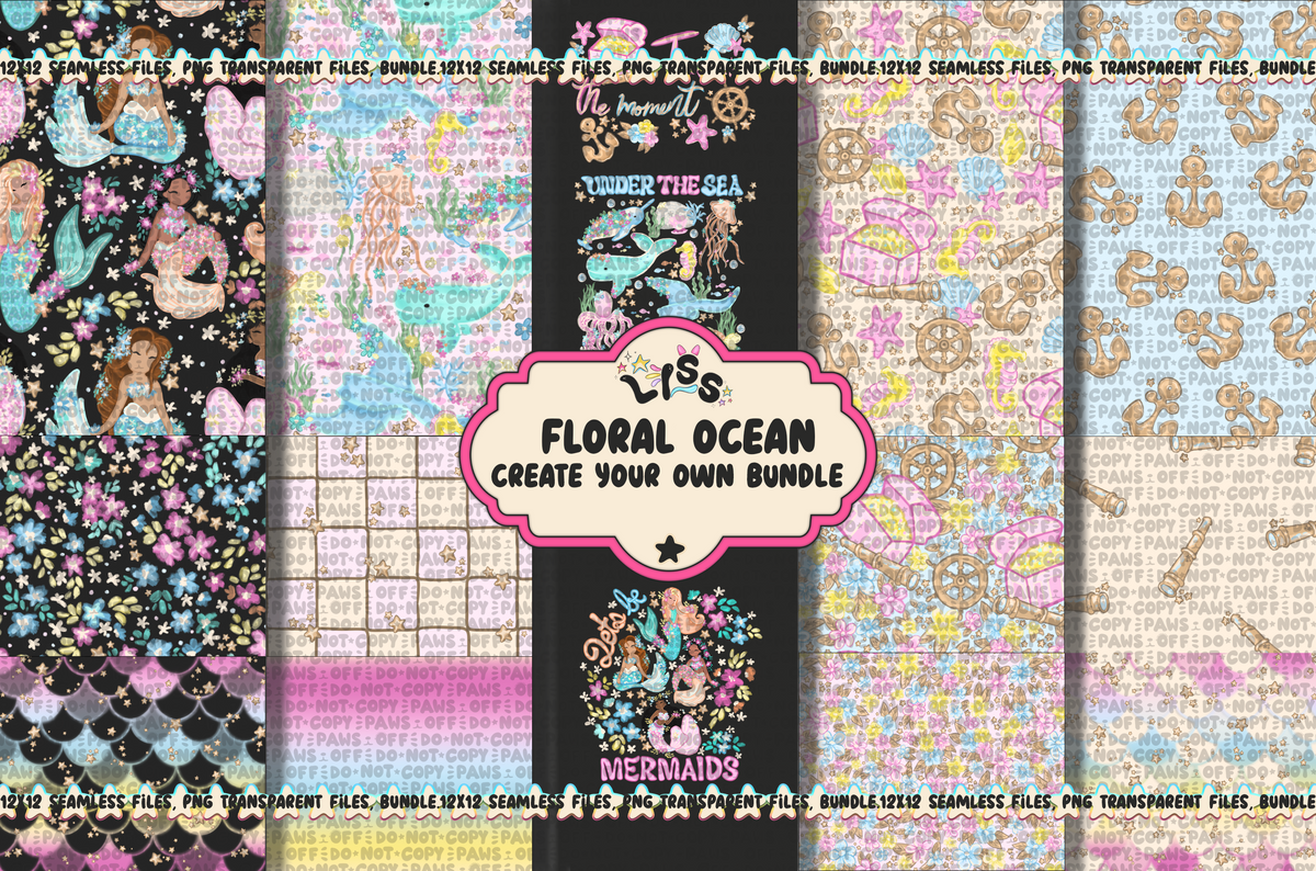 2024 - Lyss Doodles - Bundles - Floral Ocean
