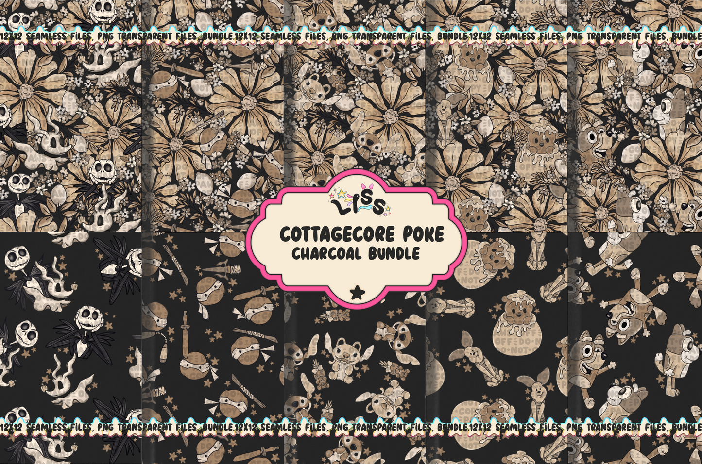 2024 - Lyss Doodles - Seamless - BUNDLES - Beige Collection - 24LD014