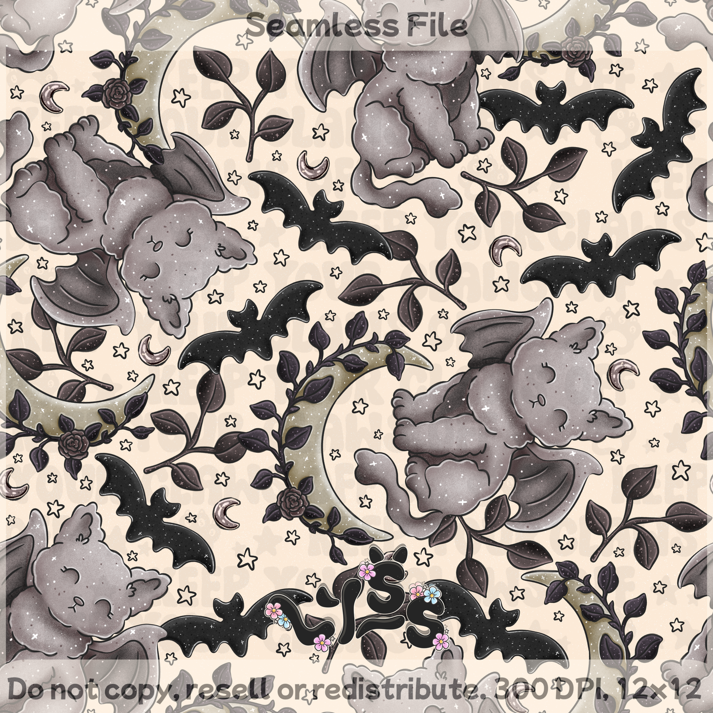 2025 - Lyss Doodles - Seamless Files - Hextober Day 2 - 25LD068