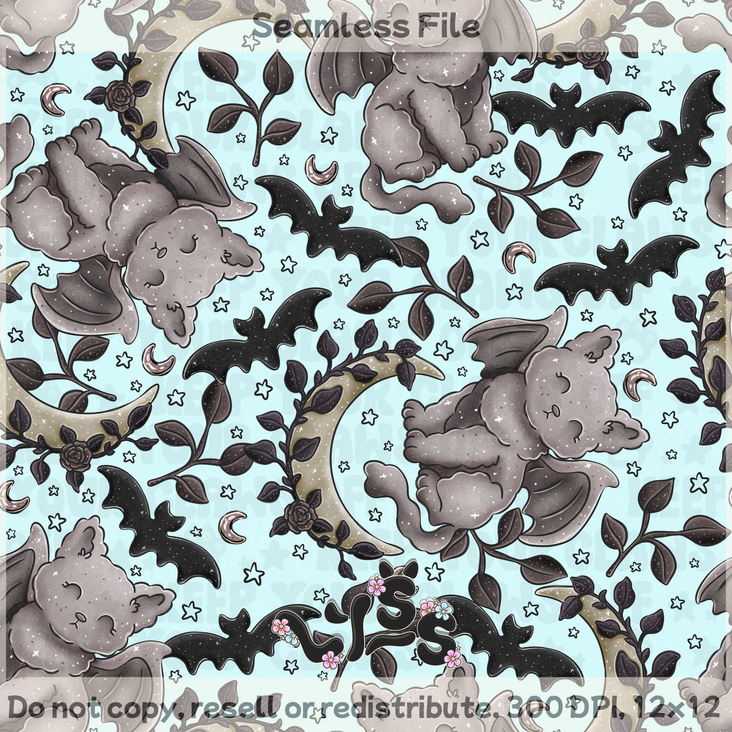 2025 - Lyss Doodles - Seamless Files - Hextober Day 2 - 25LD068