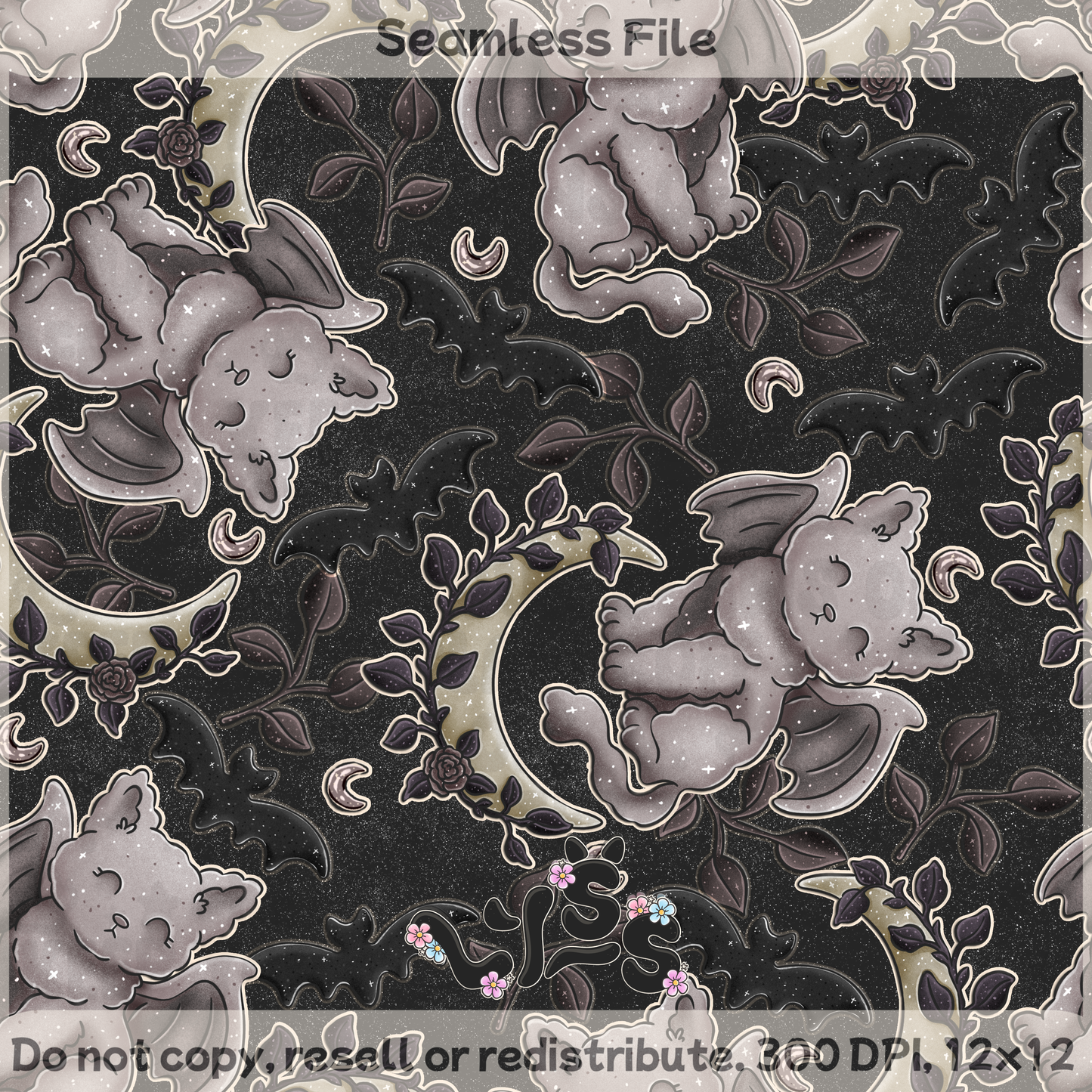 2025 - Lyss Doodles - Seamless Files - Hextober Day 2 - 25LD068