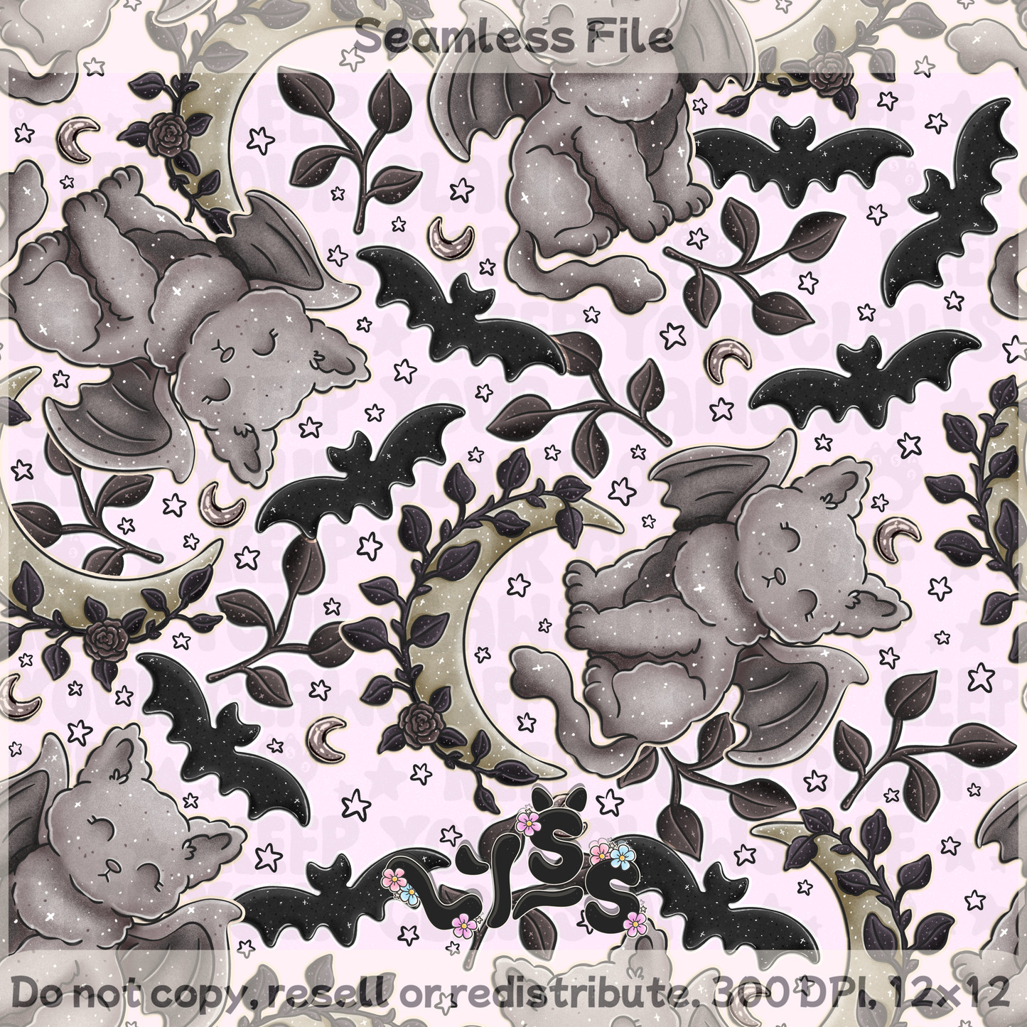 2025 - Lyss Doodles - Seamless Files - Hextober Day 2 - 25LD068