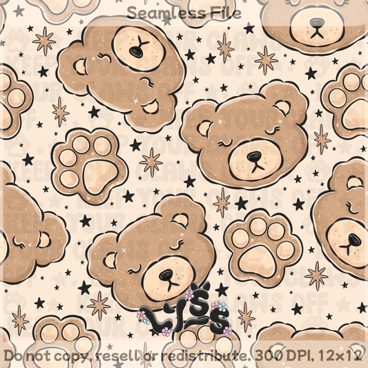 2025 - Lyss Doodles - Seamless Files - Beary Cute - 25LD070