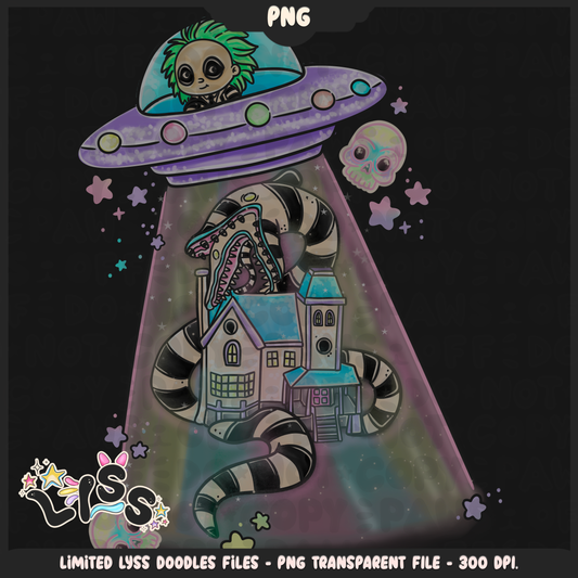 2024 - Lyss Doodles -  PNG Files - Beetle x Love kyr Collab - UFO - 24LD054