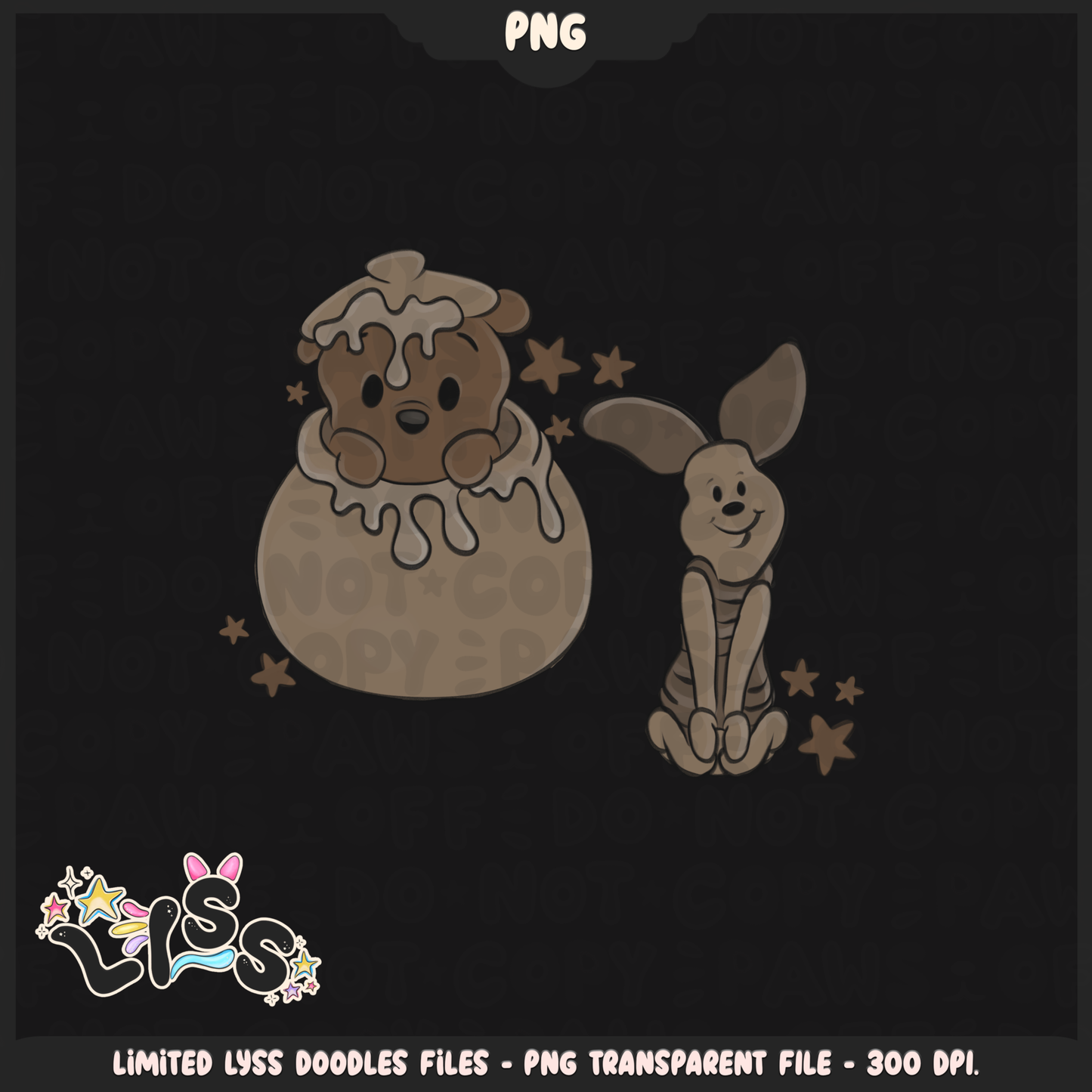 2024 - Lyss Doodles -  PNG Files - Beige Characters - 24LD014