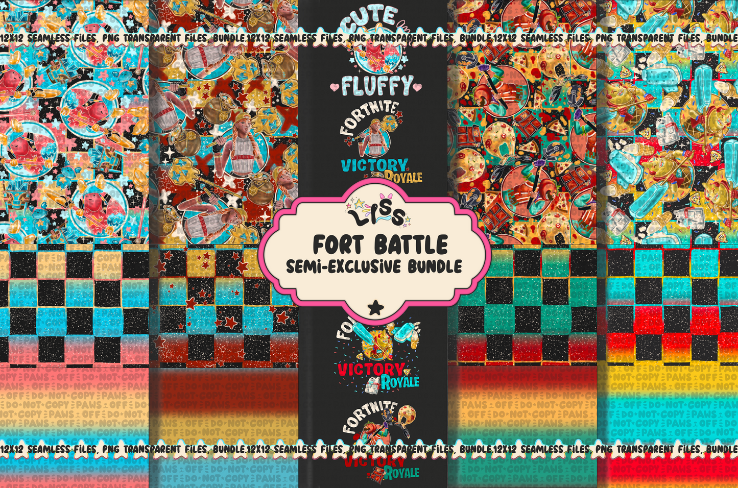 2024 - Lyss Doodles - Seamless - Mains - Fort Battle - SEMI - EXCLUSIVES