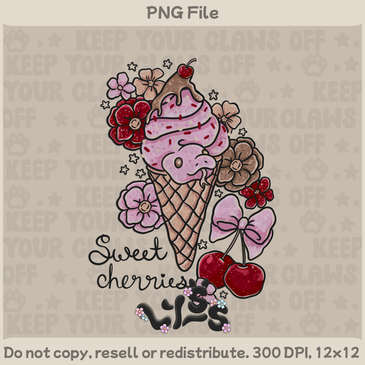 2025 - Lyss Doodles -  PNG Files - Sweet Cherry Scales - 25LD045