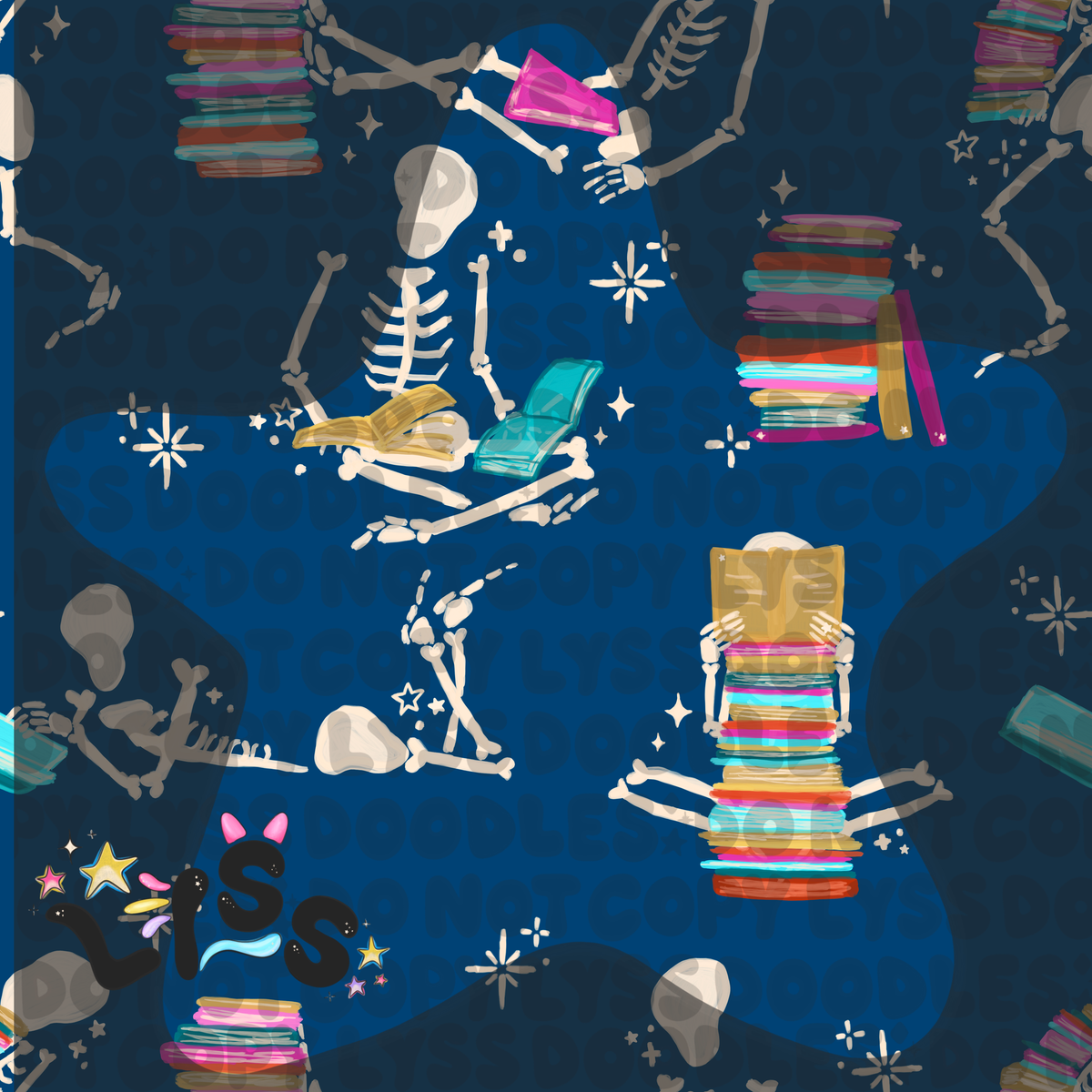 2023 - Lyss Doodles - Seamless - Mains - Skelly Collection - Reading - 23LD003