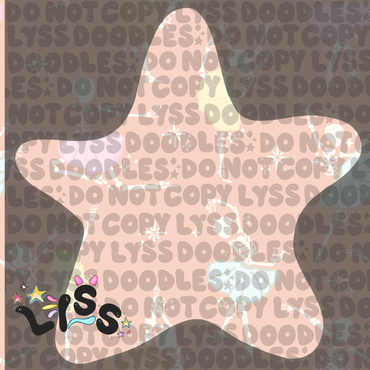2023 - Lyss Doodles - Seamless - Mains - Skelly Collection - Ballerinas - 23LD003