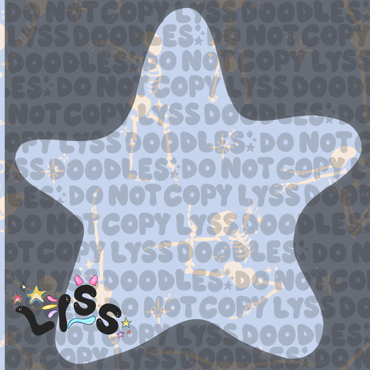 2023 - Lyss Doodles - Seamless - Mains - Skelly Collection - Gymnastics - 23LD003