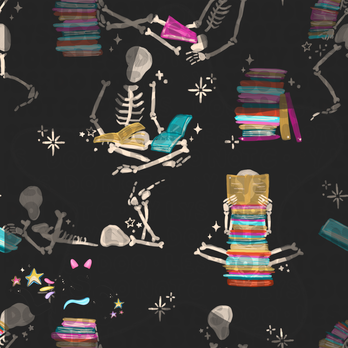 2023 - Lyss Doodles - Seamless - Mains - Skelly Collection - Reading - 23LD003