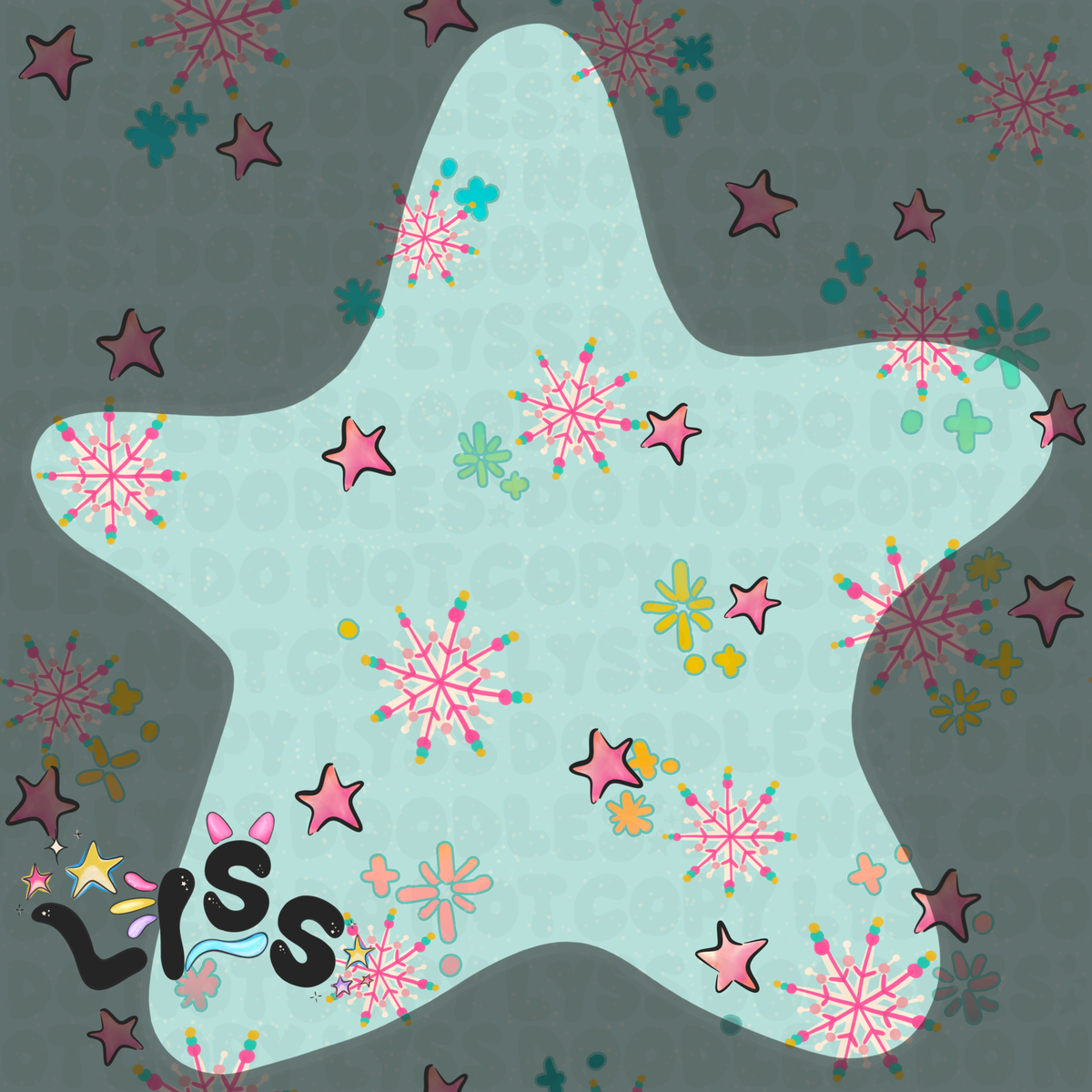 2023 - Lyss Doodles - Seamless - Coordinates - Winter Ocean - 23LD004