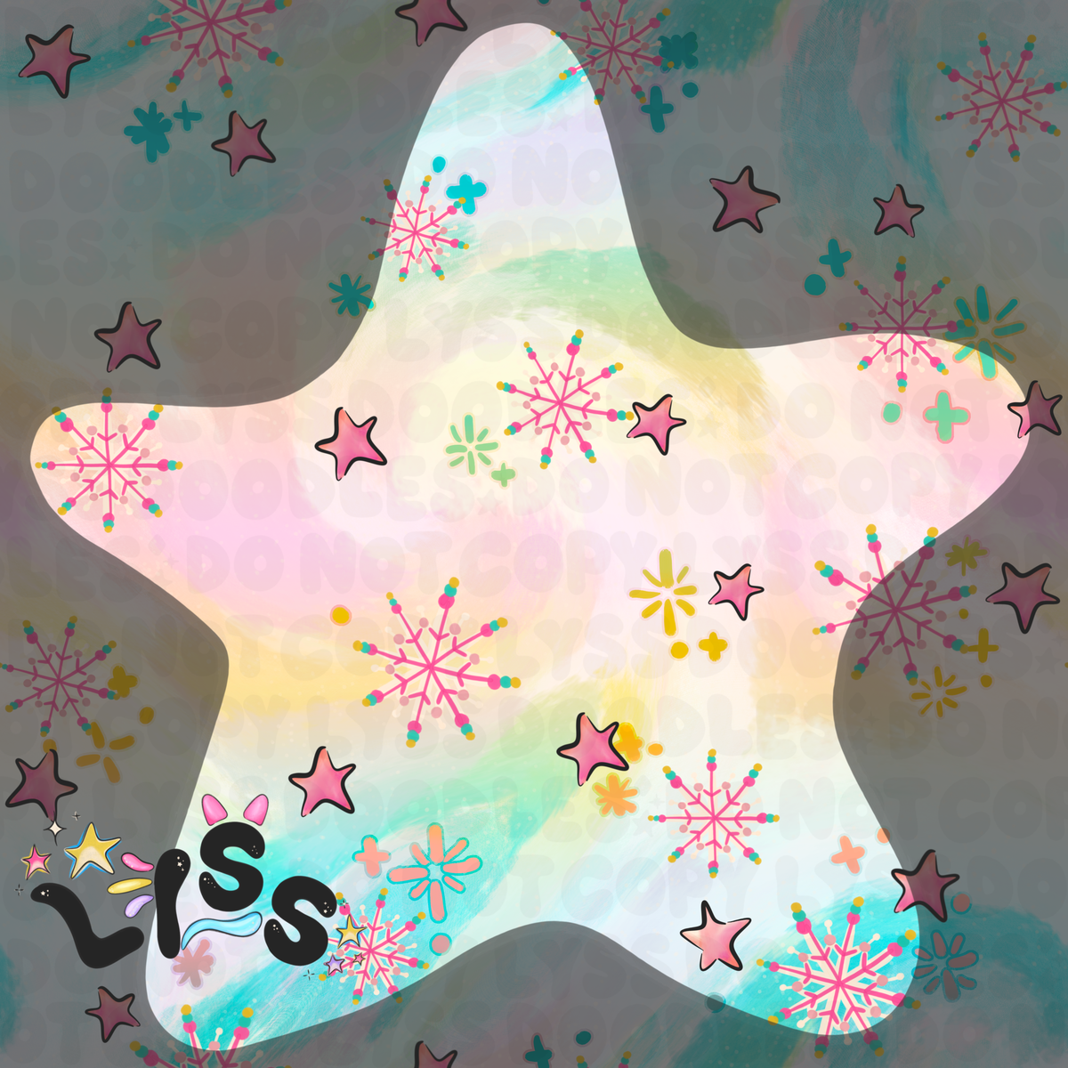 2023 - Lyss Doodles - Seamless - Coordinates - Winter Ocean - 23LD004