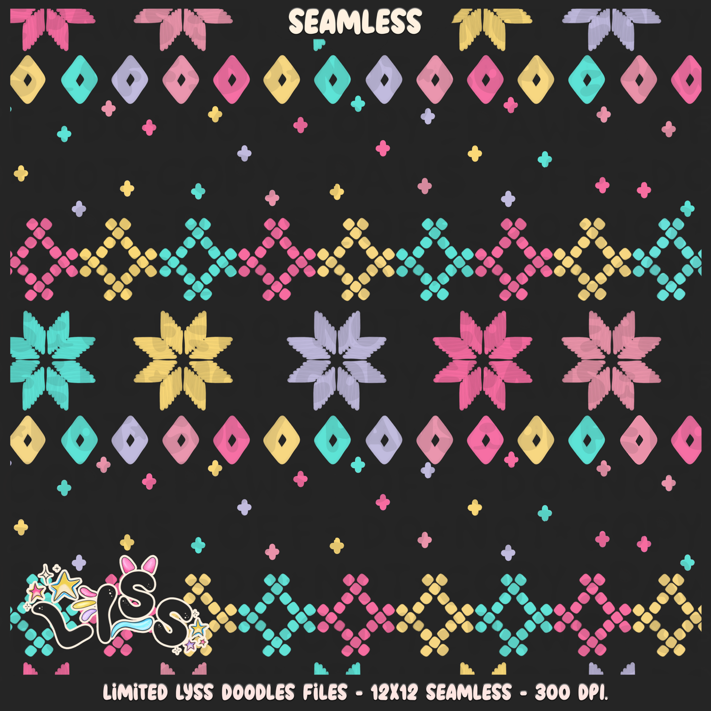 2023 - Lyss Doodles - Seamless - Coordinates - Winter Studio - 23LD009