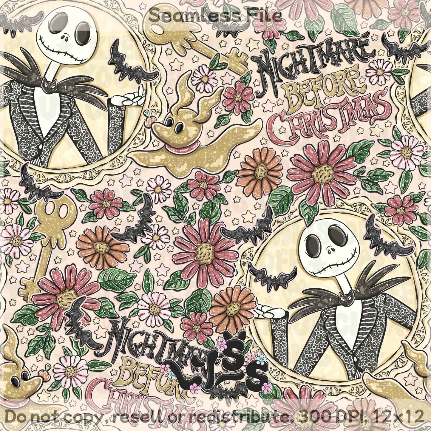 2026 - Lyss Doodles - Seamless - Mystery Files #1 - 26LD007