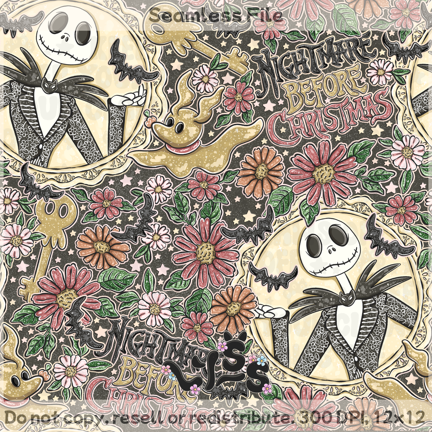 2026 - Lyss Doodles - Seamless - Mystery Files #1 - 26LD007