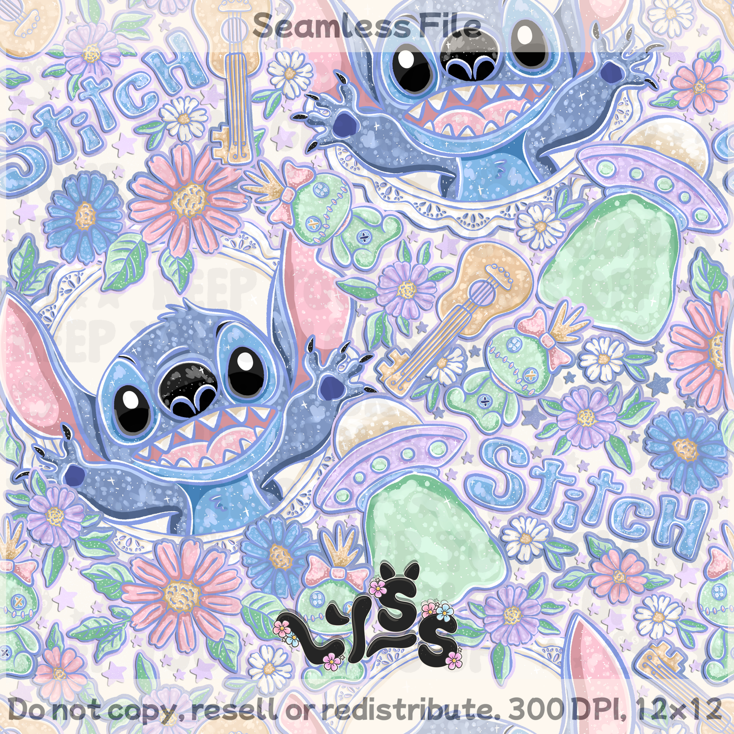 2026 - Lyss Doodles - Seamless - Mystery Files #6 - 26LD012
