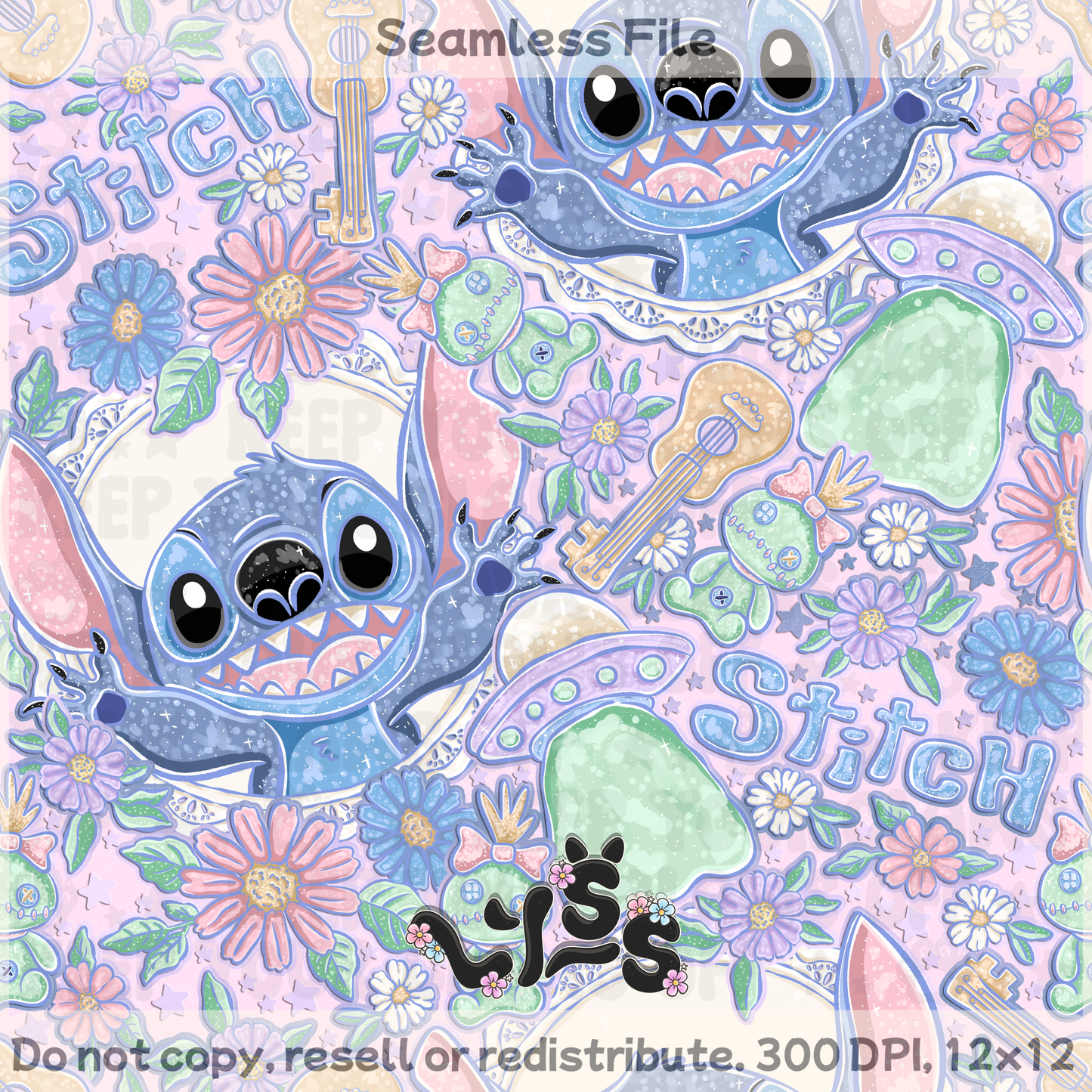 2026 - Lyss Doodles - Seamless - Mystery Files #6 - 26LD012