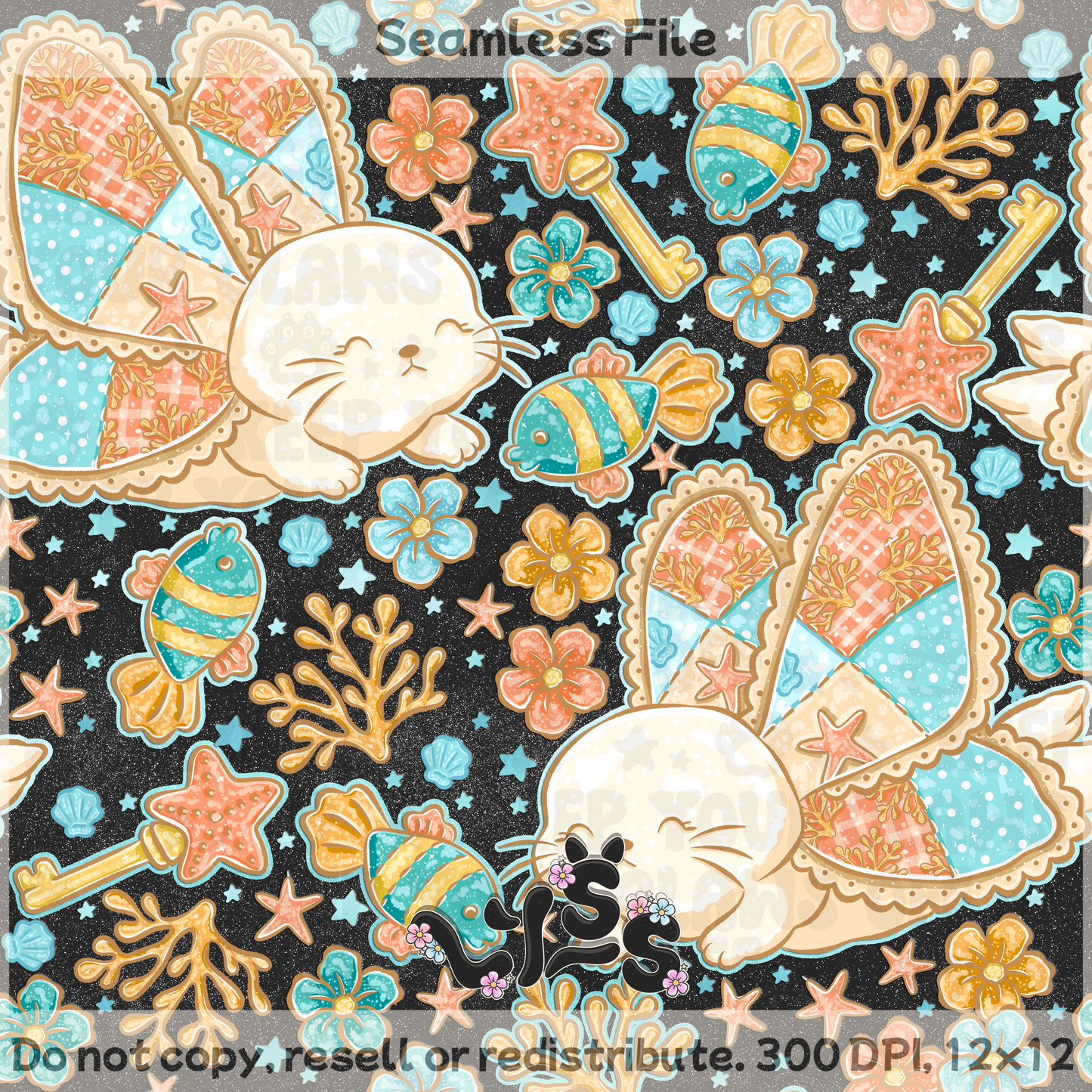 2026 - Lyss Doodles - Seamless - Mystery Files #1 - 26LD013