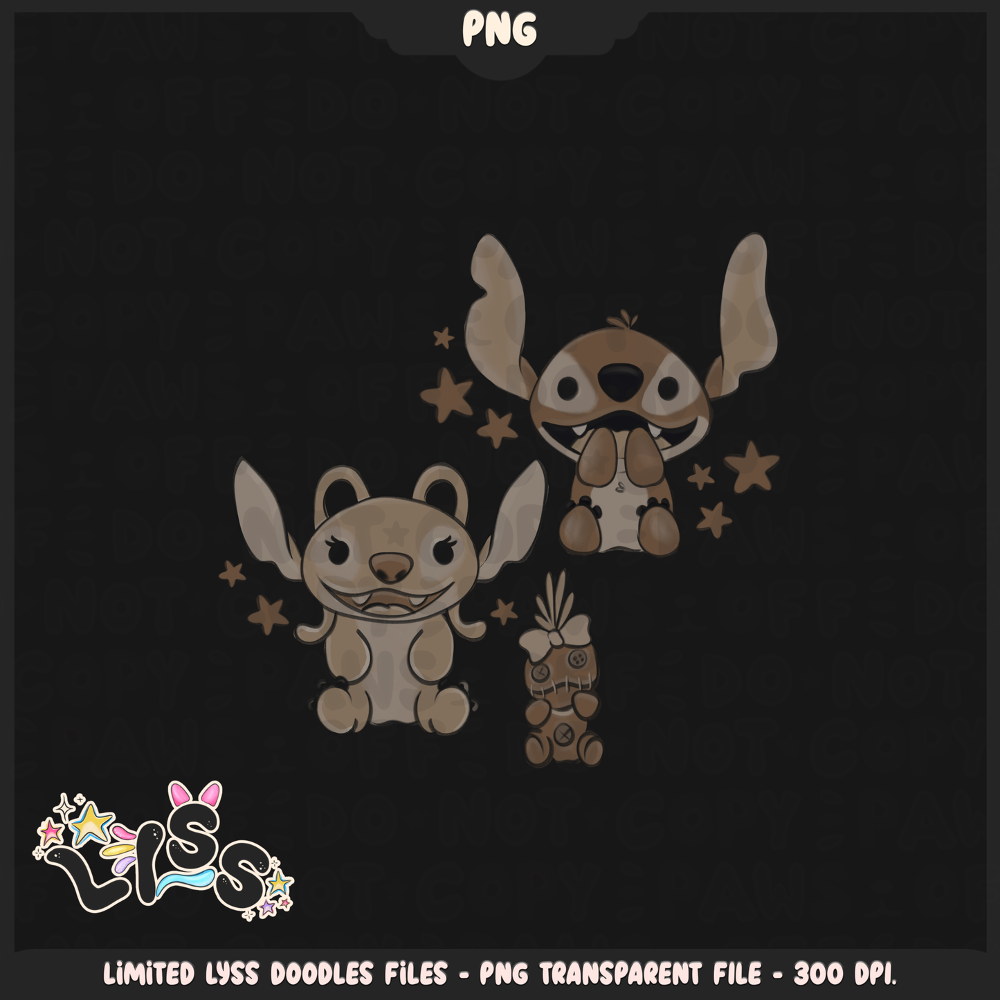 2024 - Lyss Doodles -  PNG Files - Beige Characters - 24LD014